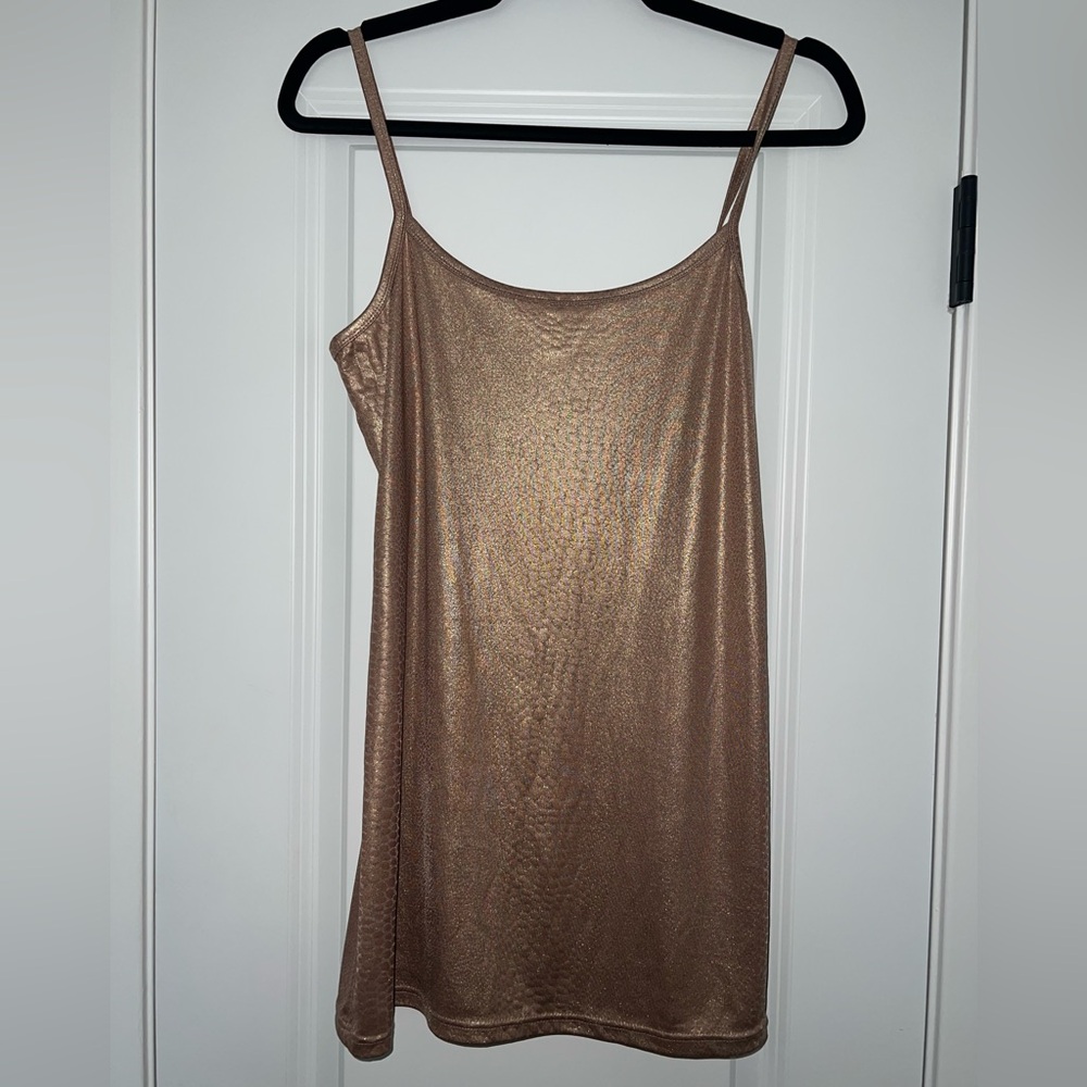 BKE Gold Animal Print Tank Top